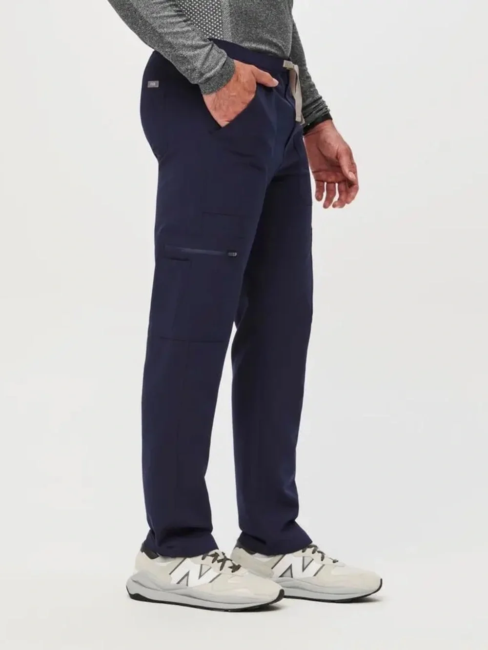 FIGS Men’s Navy Blue Cairo Cargo Straight-Leg Scrub Pants Size XL